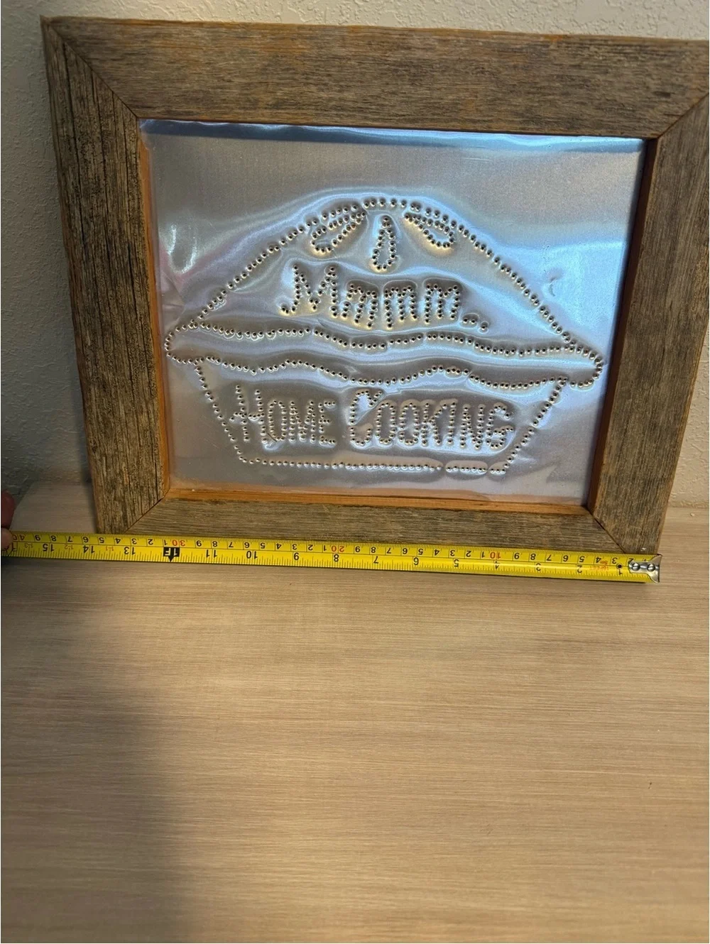 Rustic Home Cooking Pie Tin Punch Kitchen Wall Art